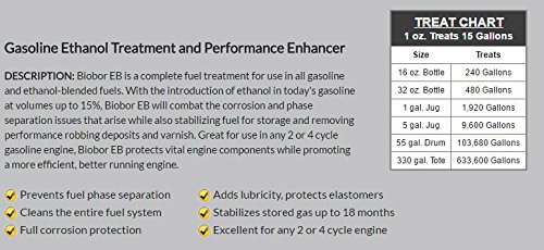 Biobor Eb Ethanol Remover For Gasoline: Performance Enhancing Fuel Stabilizer, Prevents Corrosion Of Fuel Tanks, Increases Lubricity & Cleans Entire System | 1 Gallon, (Bbebjug01Us) #TOP2
