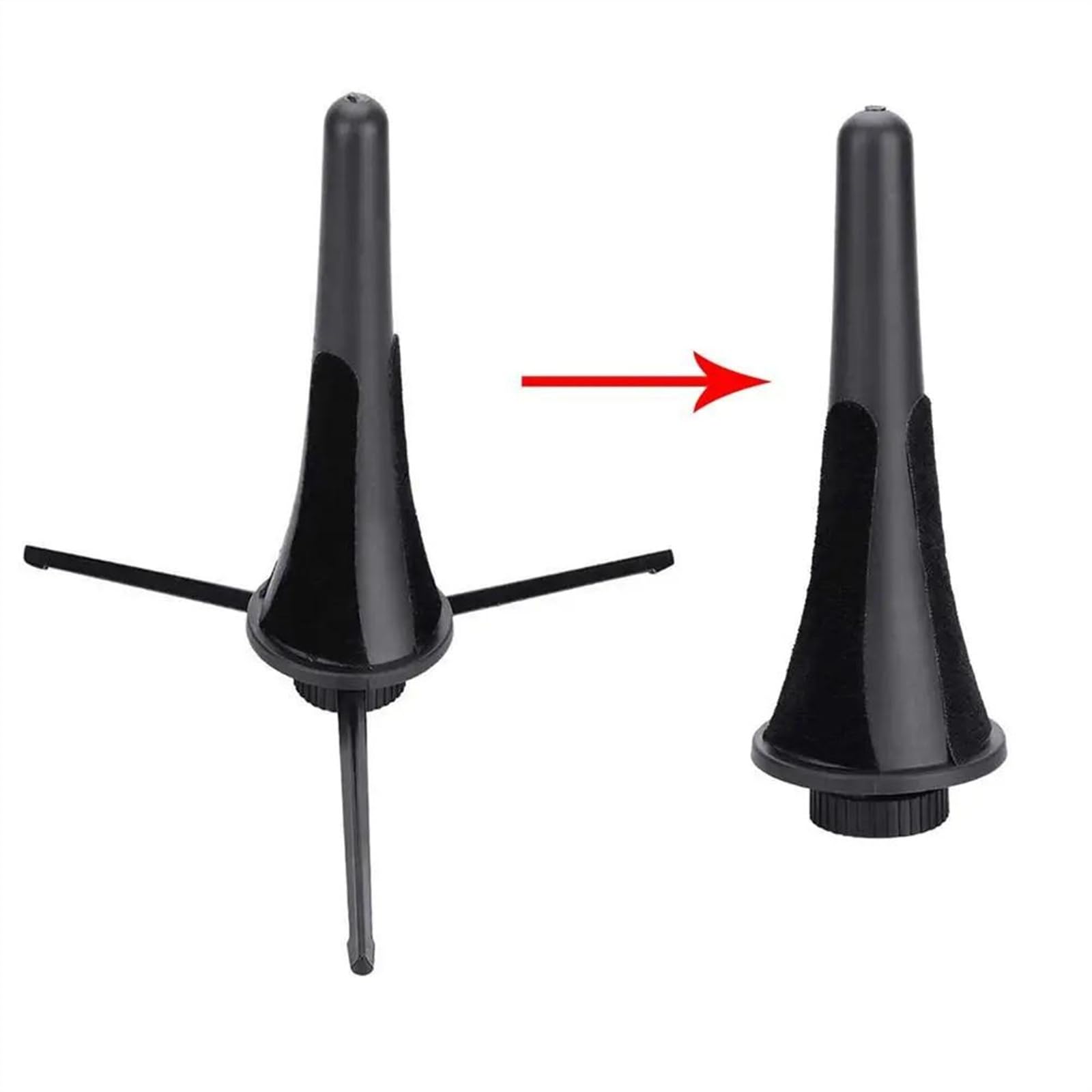 Saxofón Instrumentos Accesorio Trípode Plegable Para Exhibición De Saxofón, Soporte Plegable Portátil ABS Negro Para Accesorios De Instrumentos De Viento
