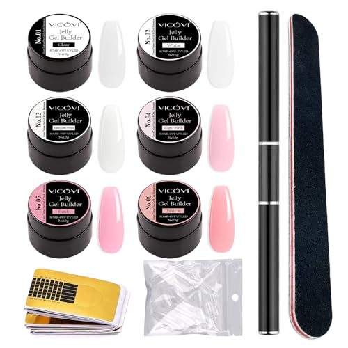 GZSYY Gel de construction pour ongles en gel Builder Gel UV 6 couleurs Extension d'ongles