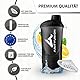 Fitness Shaker 700 ml mit 2 Extra Fächern - Deluxe Protein Shaker komplett auslaufsicher - BPA frei mit Sieb und Skala für Whey und BCCA Pulver, Trinkflasche für Trainings Boster - Schwarz Smoke Cup