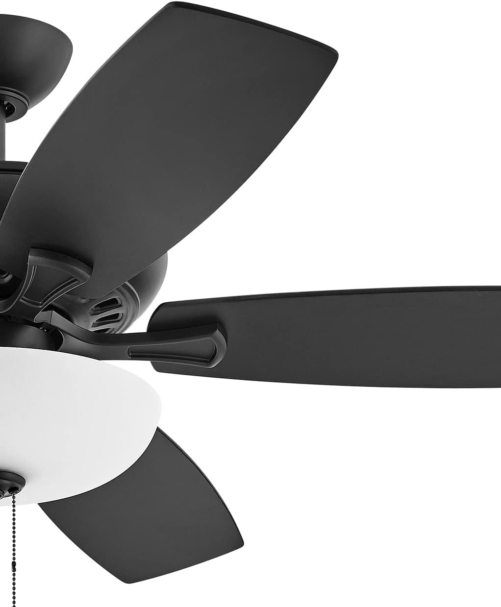 Hinkley 52" Highland LED Illuminated Indoor Ceiling Fan - Matte Black, Two-Sided Fan Blades to Customize with Décor
