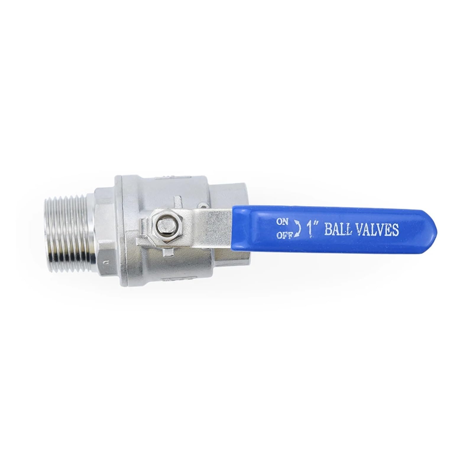 JNURGWLYH 1/4" 3/8" 1/2" 3/4" 1" 2" BSP Female to Male Thread 304 Stainless Steel Two Piece Ball Valve DN15/DN32/DN40(DN10)