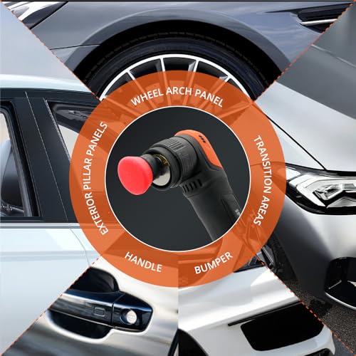 Image of SPTA Red T10 Mini Ultra-Fine Finishing Foam Polishing Pads, 5Pcs 1.3inch /32mm Sponge Polishing Buffing Pads, Car Foam Detail Polishing Pad Kit for Car Detail Polishing, Small Area Polishing -FPTSS1R
