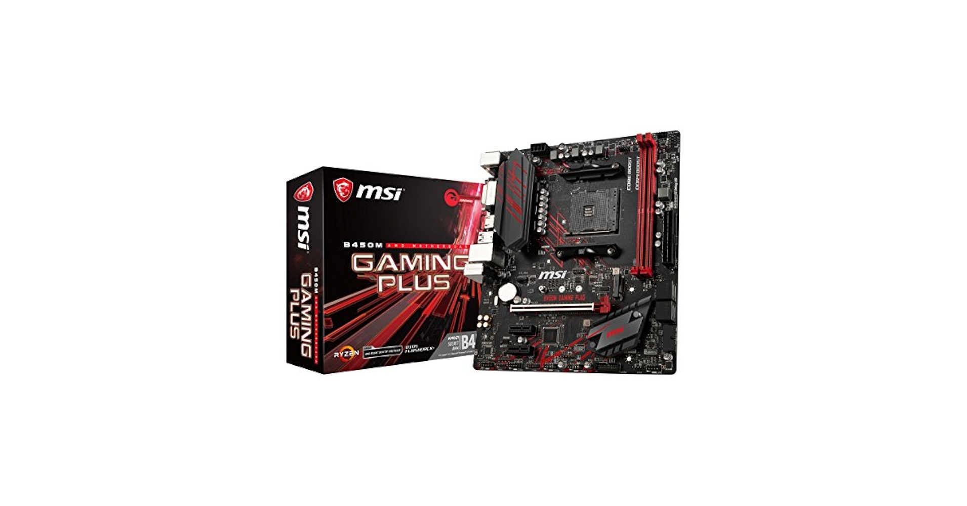 MSI　B450M GAMING PLUS　AM4 Open Box: MSI PERFORMANCE GAMING B450M GAMING PLUS AM4 Micro