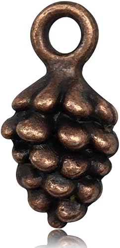 Miniatura 3 de 100 dijes pequeños de cono de pino, mini colgantes de pino de metal, joyería de Navidad, collar, pulsera, aretes, dijes para manualidades