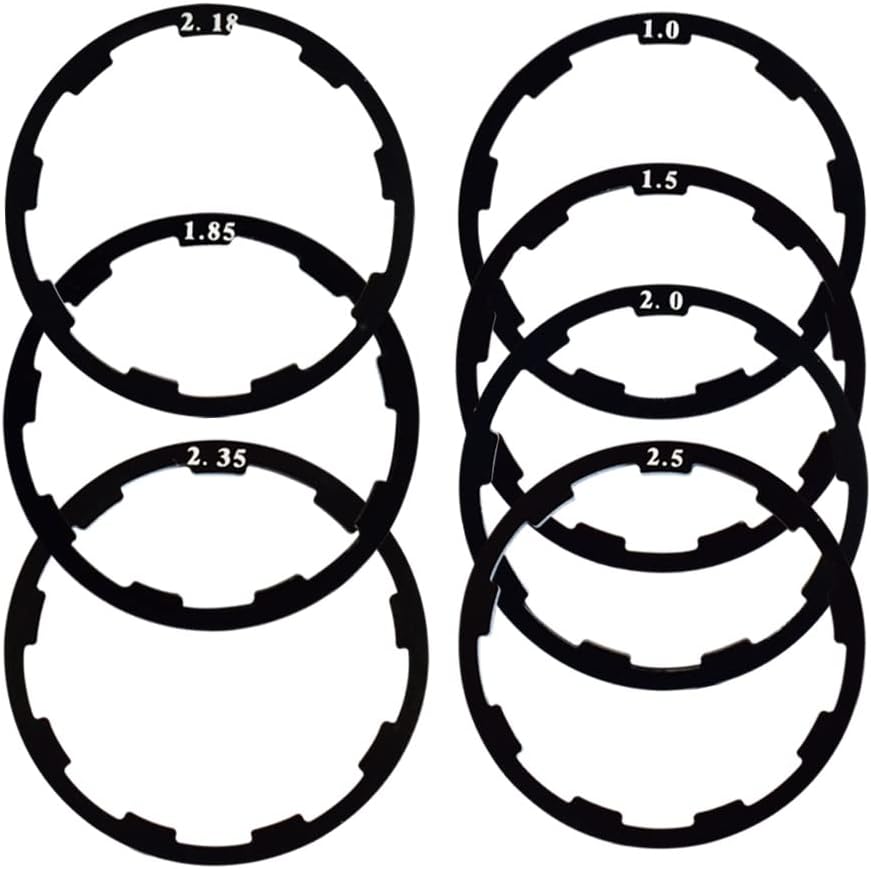 Bicycle Flywheel Washer Spacer Cassette Headset Gasket Hub Bottom Bracket Bike Cycling Flywheel Axle for MTB Road Bike 1mm 1.5mm 1.85mm 2mm 2.18mm 2.35mm 2.5mm (7 pcs)