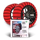 ISSE Classic Snow Socks for Tires. Designed for All Tire Brands. Textile Chain Replacement for Optimal Traction in Snow & Ice. Easy Install. Emergency Winter Safety Solution, Multi-Season Use. Size 70