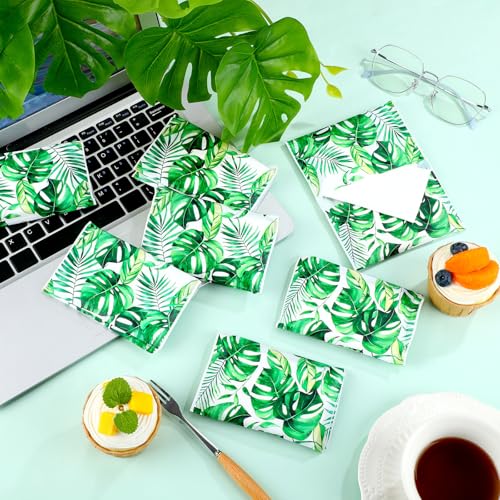 Image of Geyee 50 Pack Travel Tissue Packets Facial Paper Napkins, Palm Leaves