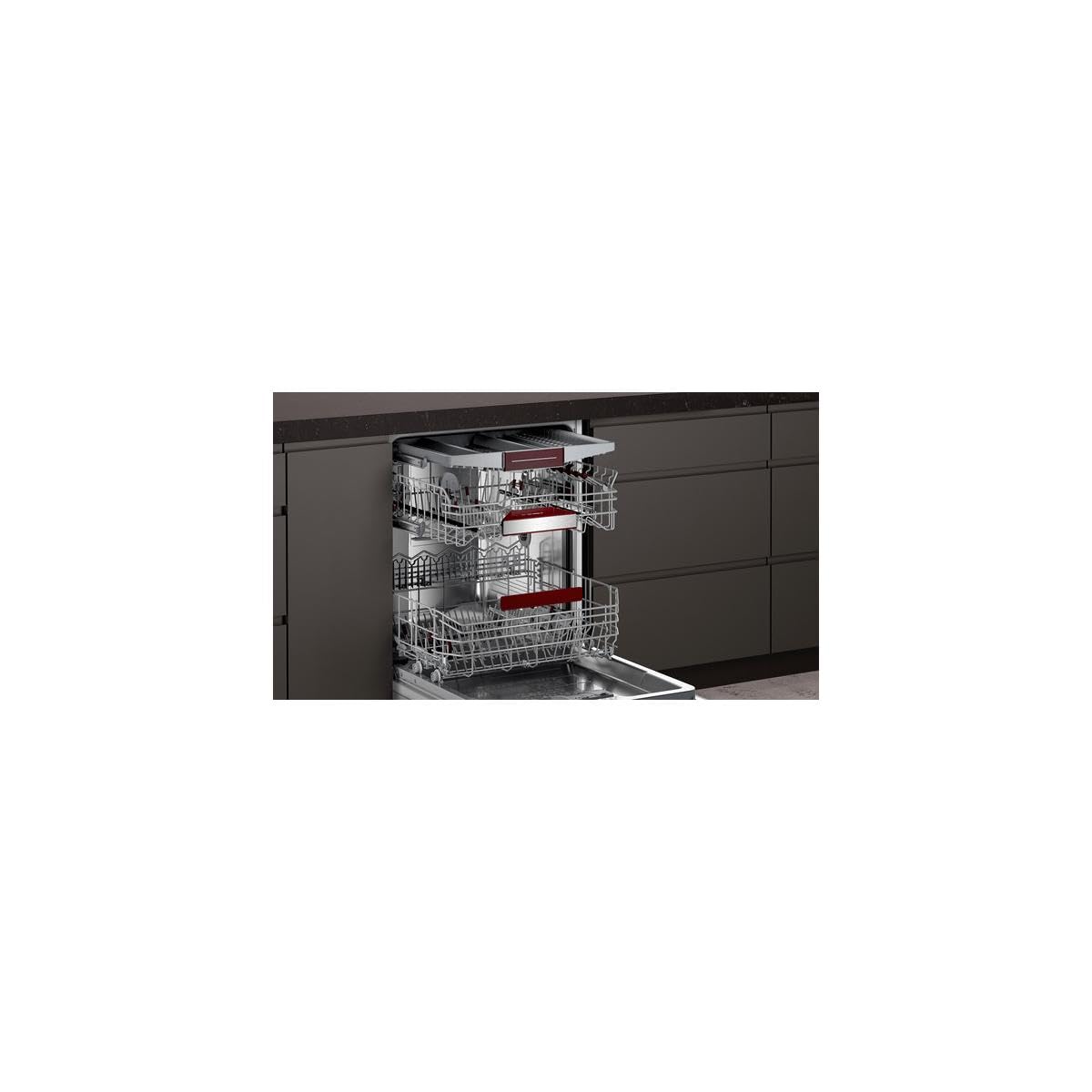 NEFF S147ZCS35E, N 70, Geschirrspüler teilintegriert, 60 cm, Home Connect, Zeolith Trocknen, Chef 70°, 8 Programme