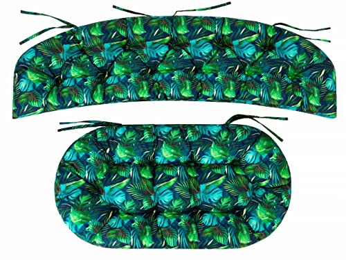 Set di cuscini per salottino in rattan, cuscini