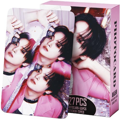 Stray Kids Photocards 127PCS DO IT Album Photo Card Set Stray Kids Merch 55 PCS Photocard and 72 PCS Stickers Gift for STAY Straykids Gift Set (LEEKNOW)