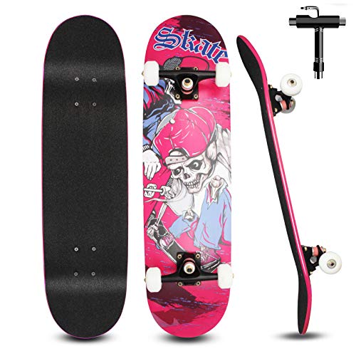  Skateboard pour Débutants, 80x20cm Skateboard ...