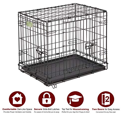 MidWest Homes for Pets Newly Enhanced Single & Double Door iCrate Dog Crate, Includes Leak-Proof Pan, Floor Protecting… - Image 3