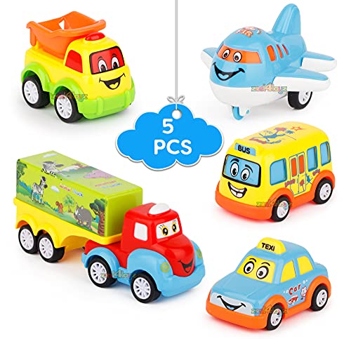 Image of Zest 4 Toyz Toy Car for Kids | Unbreakable Pull Back Vehicles | Pull Back Car Truck Toy Aeroplane Set for Kids (Pack of 5) | Automobile Car Toy Set | Friction Cars for Boys & Girls 3+ (Multicolor)