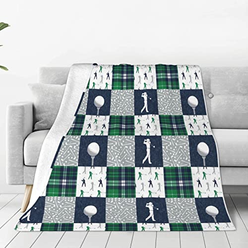 Golf Blanket Throw Soft Fleece Ultra Warm Plush Flannel Blanket for Bed Travel Sofa Couch Office Home Lightweight Gifts Women Men 50x40