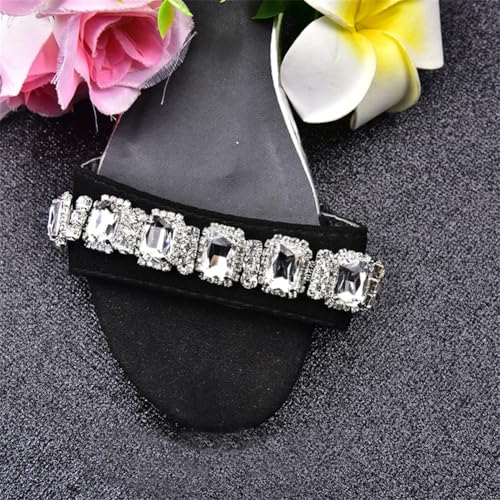 Chaîne rectangulaire en strass de 1,8 cm de large pour customiser les robes de soirée - 7