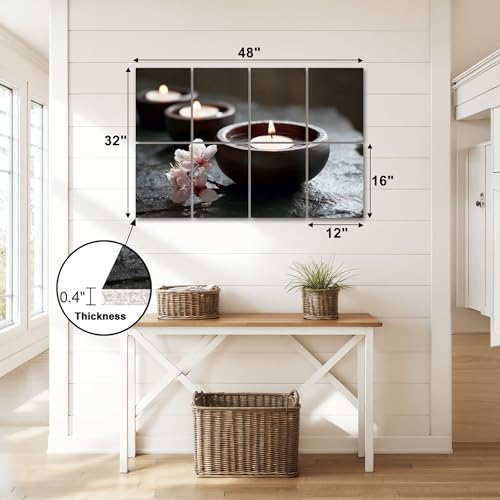 8 Pack Paneles Acústicos Artísticos Absorbentes de Sonido, Velas Flotantes, Paneles Decorativos Autoadhesivos para Estudios de Grabación en Casa 48"x32" miniatura 2