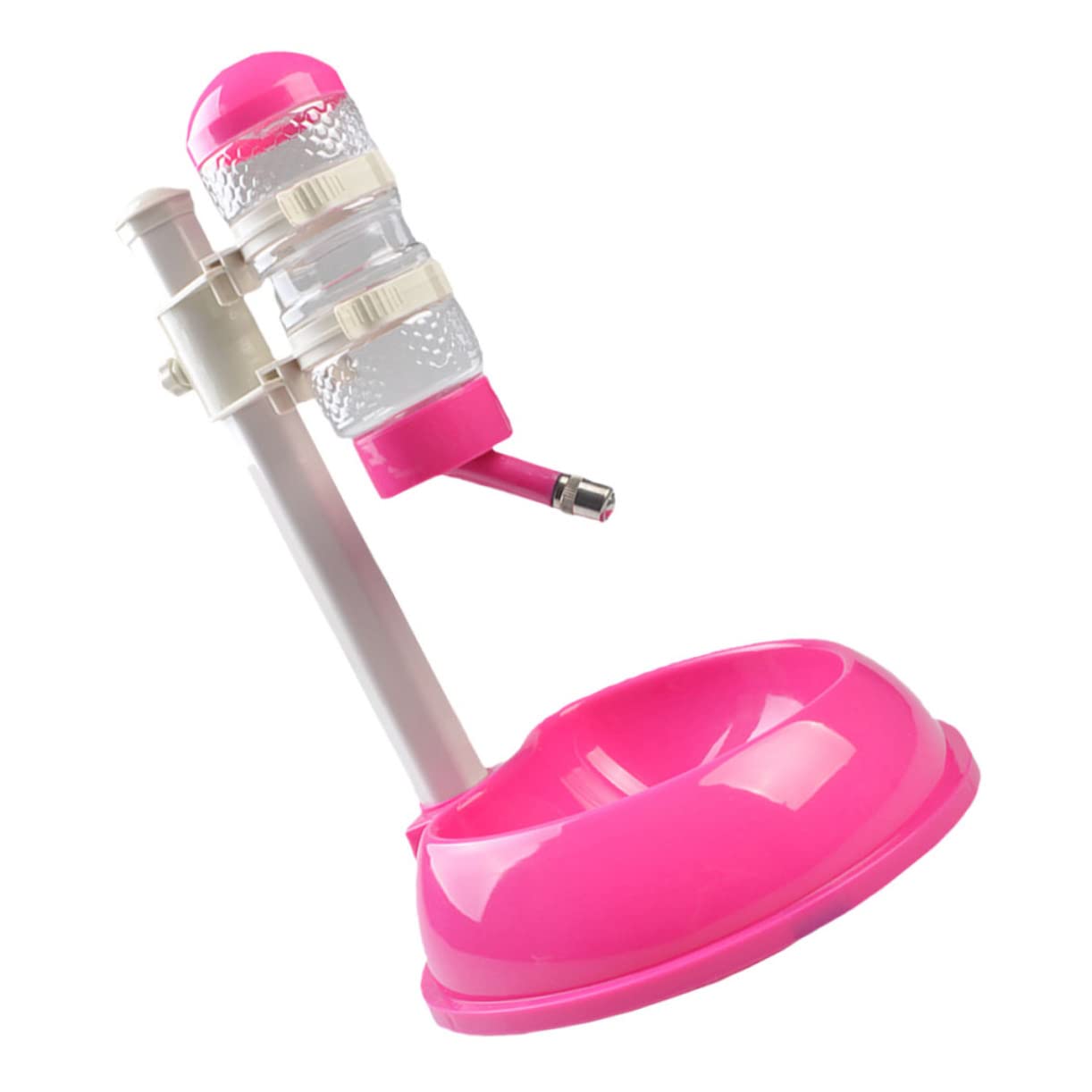 Bebedero Automático para Mascotas Capacidad de 500ml y Alimentador Automático Ajuste de Altura Desmontable para Perros y Gatos