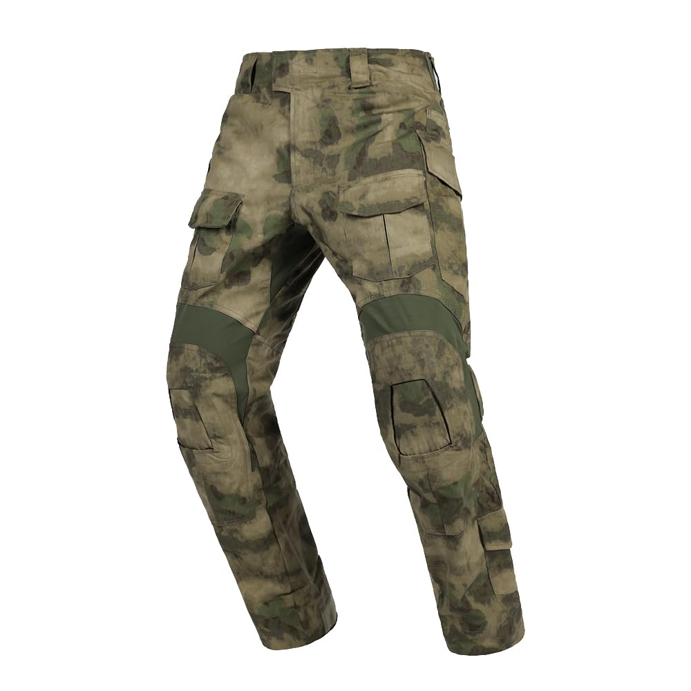 EMERSONGEAR Gen3 Pantalon de Paintball avec genouillères, Pantalon de Combat Militaire, Airsoft, Pantalon BDU, At-FG, Taille L