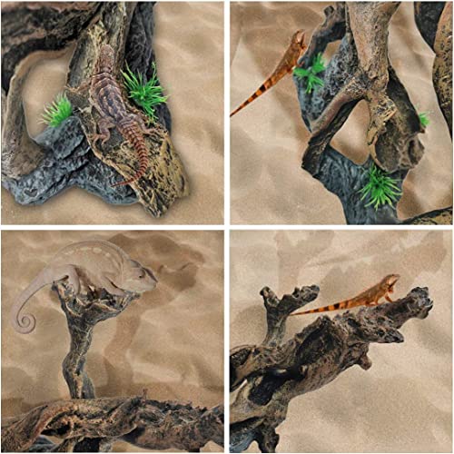 Image of Resin Reptile Driftwood Decoration Bearded Dragon Branch Lizard Climb Habitat Decor Hanging Jungle Vines Reptiles Tank Accessories for Chameleon Snake Gecko Spider Fish Tree Frog