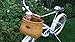 Tote & Kari Bike Basket for Women Beach Cruiser or Scooter The Original Wicker Bicycle Baskets with Built in Cup Holder for Front Handlebar-Classic Vintage Style Handmade Natural Rattan Wicker