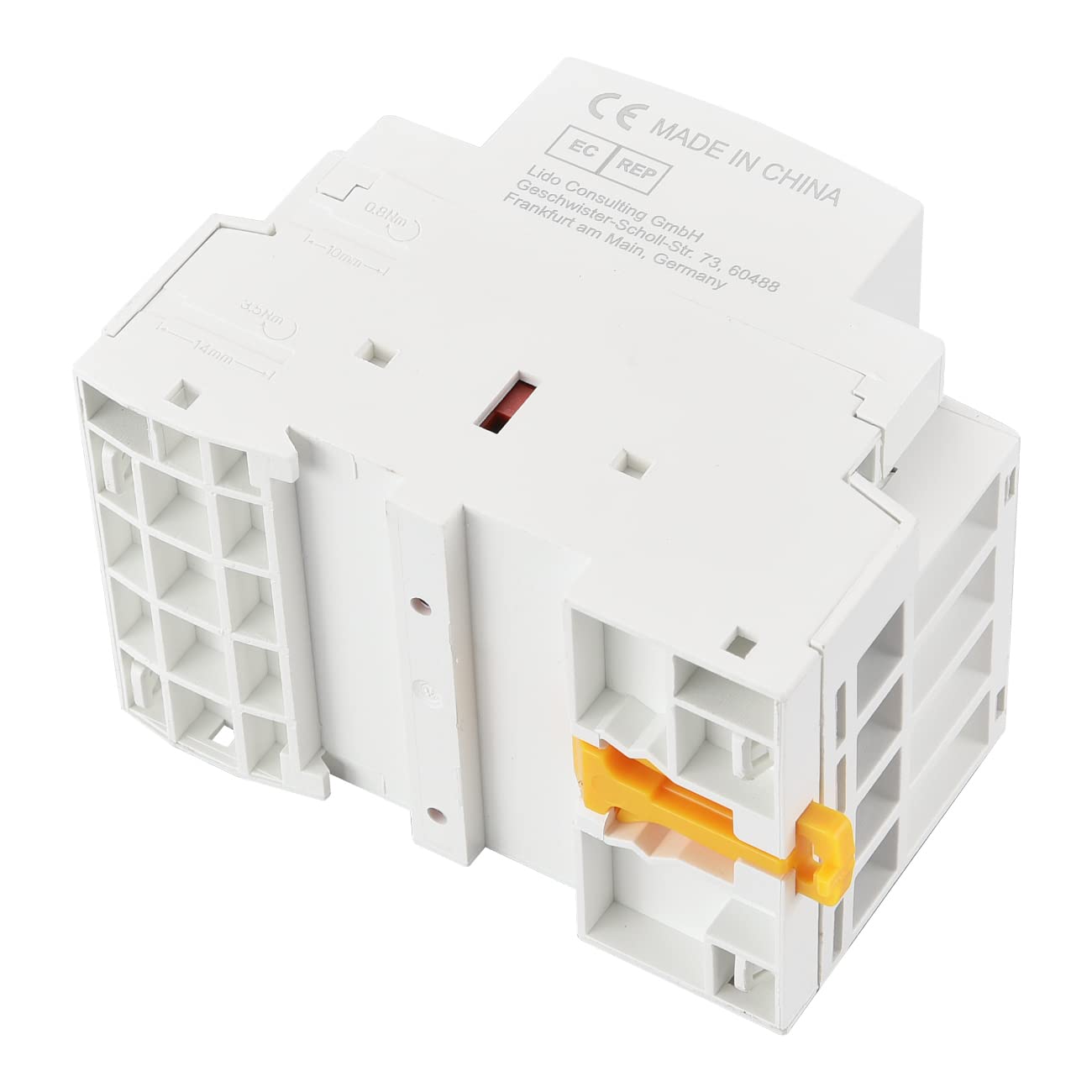 Heschen Contactor de CA para el hogar, HS1-100, Ie 100A, 2 polos 1NO 1NC, voltaje de bobina AC 220/230V, montaje en riel DIN de 35mm
