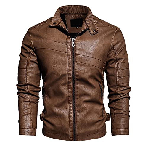 Veste homme chaude en velours épais et cuir synthétique contre le vent d'hiver