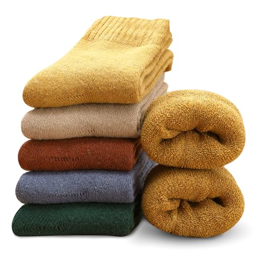 MOSOTECH Thermosocken Damen Socken 5 Paar Warme Dicke...