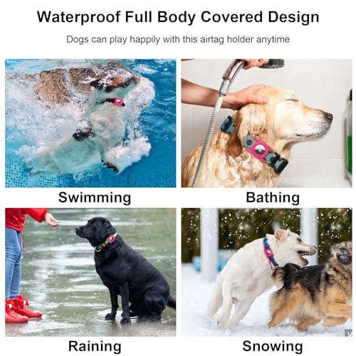image for SANKALA Waterproof Airtag Case, [1 Pack] Airtag Dog Collar Holder, TPU
