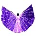Produktbild cinnamou Leuchtende Flügel, tanzende Flügel, lila Frauen LED Bauchtanz Wing Bunte Schmetterlingsflügel mit Teleskopstock