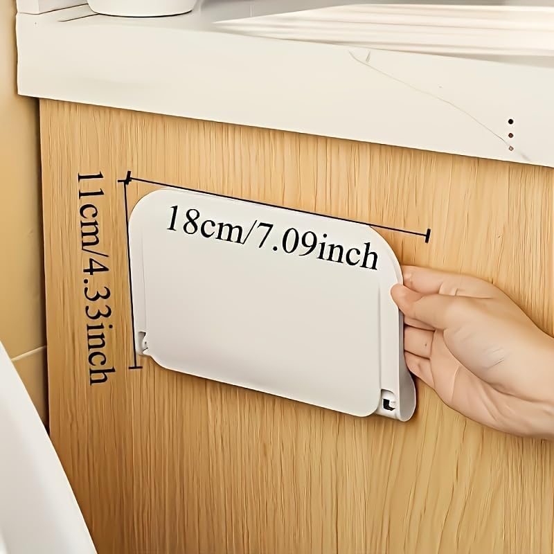 1pc No-Drill Wall-Mounted Folding Shelf - Plastic Foldable Storage Rack, Folding Shelf Suitable for Bathroom, Kitchen, Bedroom, Office Accessories (White)