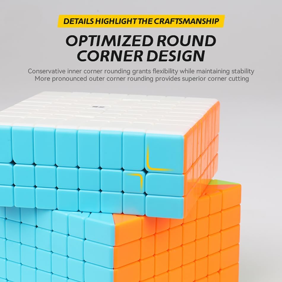 Miniatura 8 de Willking Qiyi - Cubo de velocidad de 8 x 8 pulgadas, sin calcomanías, 2.756 in, juguetes Qy 8x8x8, cubo mágico de rompecabezas (versión 2021)