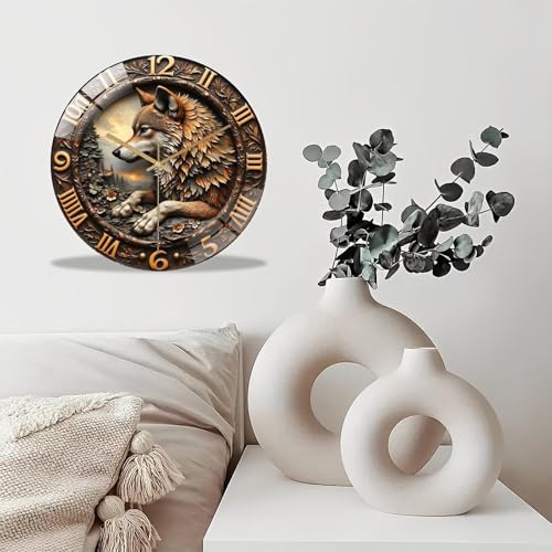 Reloj de pared redondo de vidrio templado 12 pulgadas miniatura 4