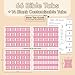 EssexWares - Victorian Pink Bible Tabs for Old and New Testament, 80 Large Print Tabs for Bible Study, Water-Resistant and Durable Bible Index Tabs for Women and Men - 1.7