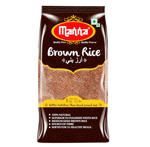 Image of Manna Brown Rice 5kg (Unpolished) |100% Natural | Naturally Low GI | High in Fibre | Helps Control Diabetes (Pack of 3)