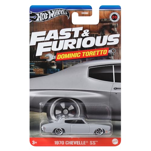 Hot Wheels Fast And Furious Dominic Toretto Auto 1970 Chevelle SS Modell Die Cast Maßstab 1:64 - Länge 7 cm - HRW49 Hot Wheels Fast And Furious Dominic Toretto Auto 1970 Chevelle SS Modell Die Cast Maßstab 1:64 - Länge 7 cm - HRW49