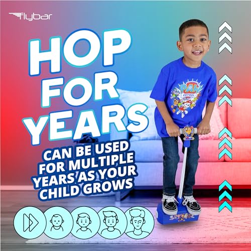 Image of Flybar My First Foam Pogo Jumper for Kids Fun and Safe Pogo Stick for Toddlers, Durable Foam and Bungee Jumper for Ages 3 and up, Supports up to 250lbs (Paw Patrol Chase)