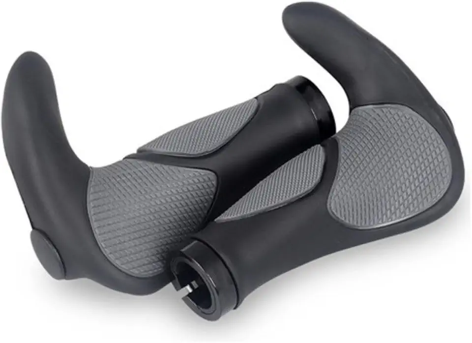 Manopla Ergonômica Trava e Bar End MTB Speed Confort Borracha Antiderrapante Bloqueio Bilateral