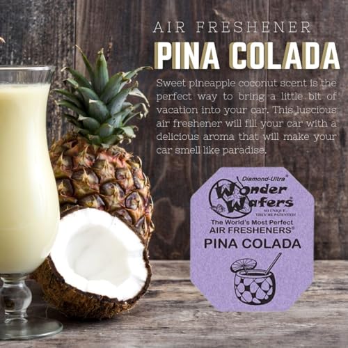Image of Wonder Wafers 250 Count Unwrapped Automobile Professional Use Air Fresheners Car and Truck Detail (Pina Colada)
