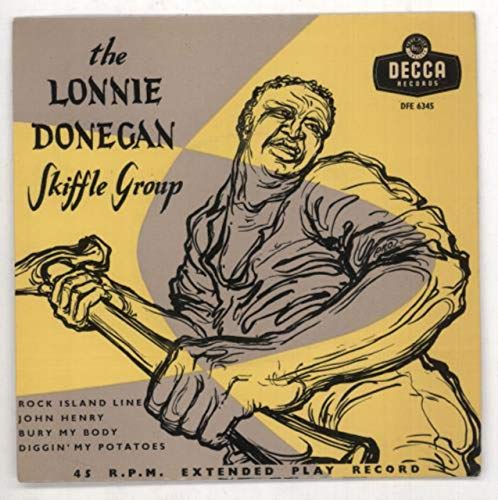 The Lonnie Donegan Skiffle Group Rock Island Line Tri-centre UK 45 7″ single - Les Beatles, Paul McCartney, John Lennon, RIngo Starr, George Harrison The Lonnie Donegan Skiffle Group Rock Island Line Tri-centre UK 45 7" single