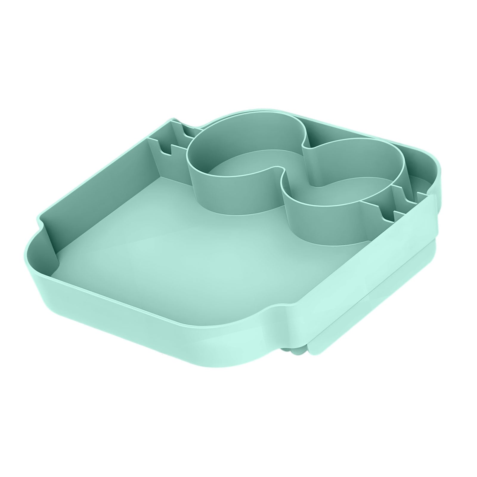 Complete Celebration Tray Featuring Combined Drink Spaces and Meal Separator Panels 24x24cm Strong Build Sand Soiree Serving Tray