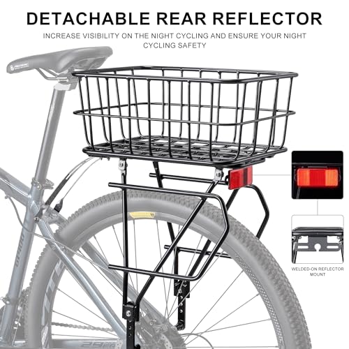 Cxwxc Rear Bike Rack With Basket thumb #3
