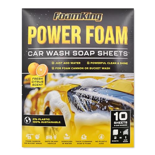 Foam King Car Wash Soap Strip (10ct = 5 Car Washes) -…