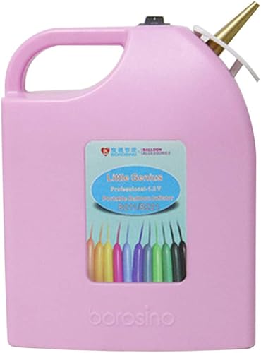 Miniatura 1 de Inflador eléctrico portátil de globos, bomba de globo recargable para modelado de torsión para cumpleaños, fiesta, decoración (rosa)
