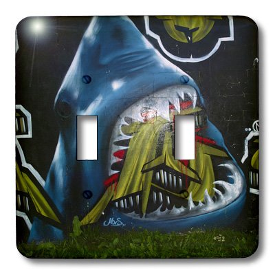 Interrupteur à bascule double motif requin 3dRose Lsp_78807_2 - 3