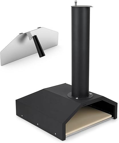 Stanbroil Caja de horno de pizza al aire libre de 14 pulgadas para estufa de leña, máquina de pizza de leña con piedra para pizza para parrillaestufa