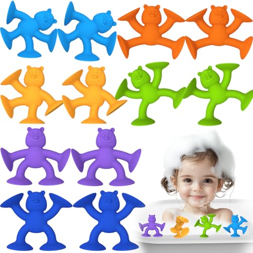 Image of 12 Pack Suction Cup Toys, No Hole Baby Bath Toy Intellectual Development