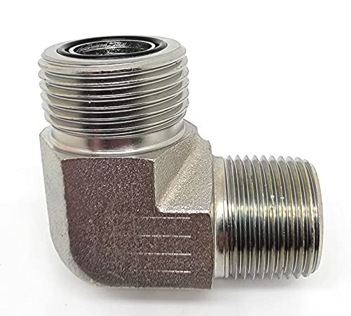 AF 4405-06-08 - 3/8 Male O-ring Face (11/16''-16 Threads) X 1/2 Male Pipe (.840''-14 Threads) 90 Elbow