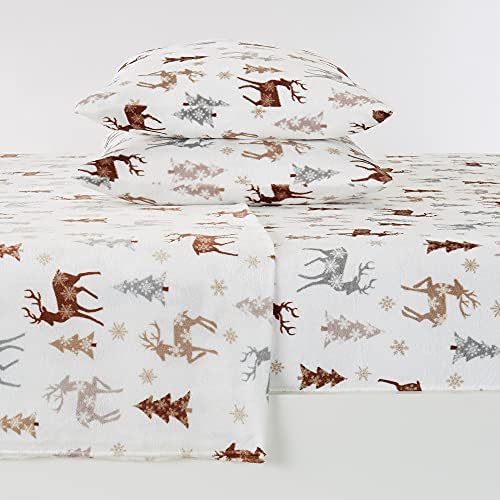 Extra Soft Velvet Plush Micro Fleece Christmas Sheet Set | Deluxe Microplush Non Pilling Sheets, Deep Pocket | Lavish Sherpa Velvet Luxe Collection by ...