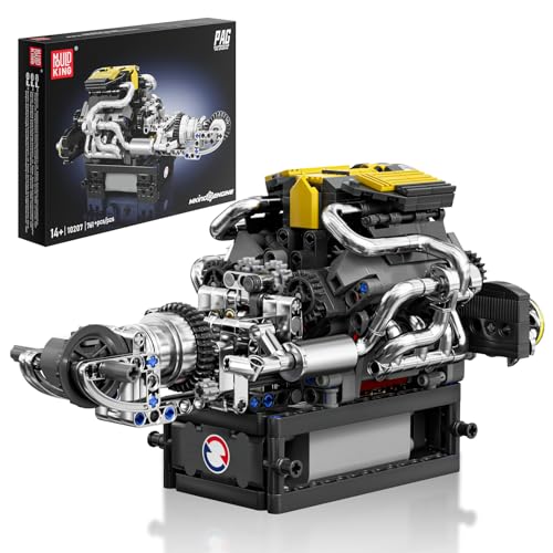 Mould King V12 Engine Building Sets, V8 Model Engine Kit for Adults, Engine Scale Model with Motor,...